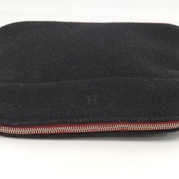 Hermes Bolide Pouch 20 Handbag Wool Black - Picture 6 of 8